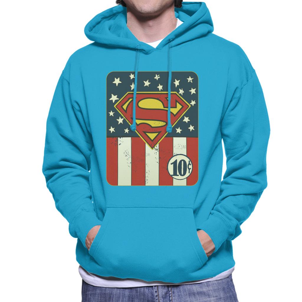 Superman US Flag Golden Age 10c Art Men's Hooded Sweatshirt product image 6