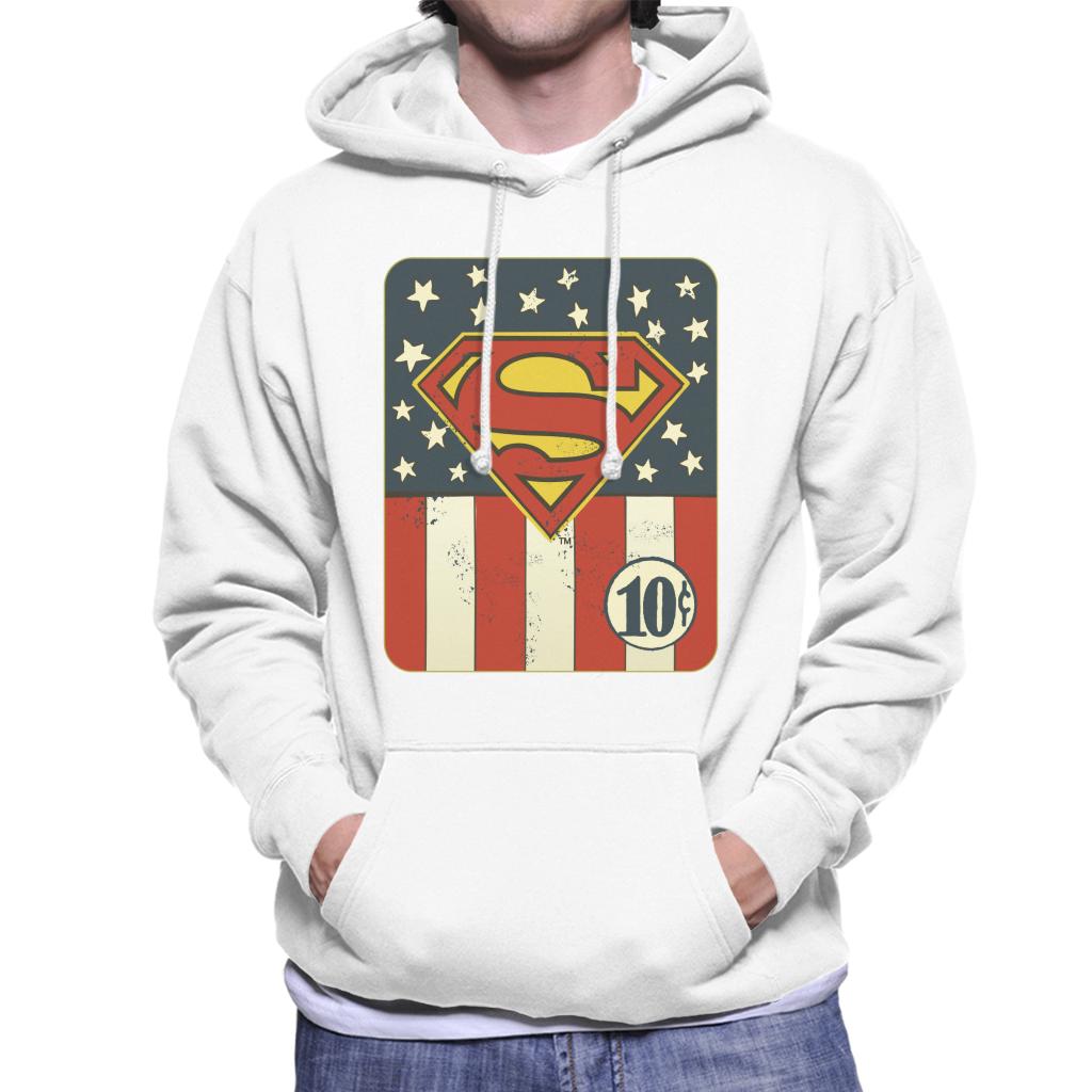 Superman US Flag Golden Age 10c Art Men's Hooded Sweatshirt product image 4