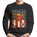 Superman US Flag Golden Age 10c Art Men's Sweatshirt product image 1