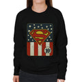 Superman US Flag Golden Age 10c Art Women's Sweatshirt product image 1