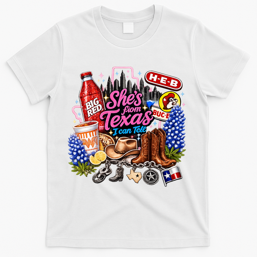 Shes From Texas I Can Tell State Pride T-Shirt