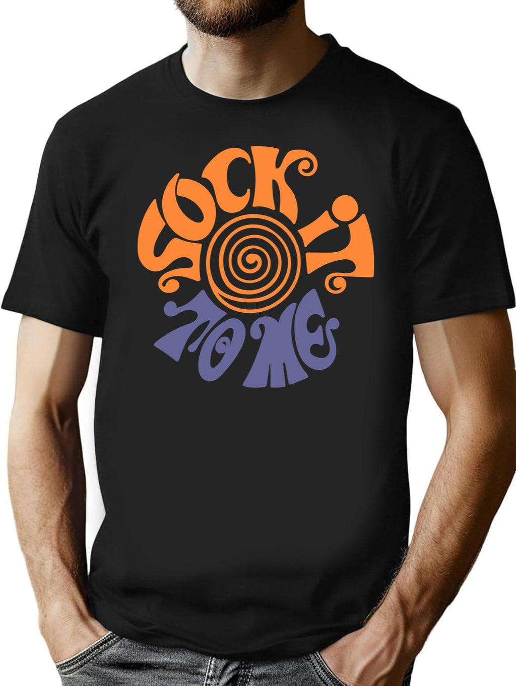 Sock It to Me Black T-Shirt