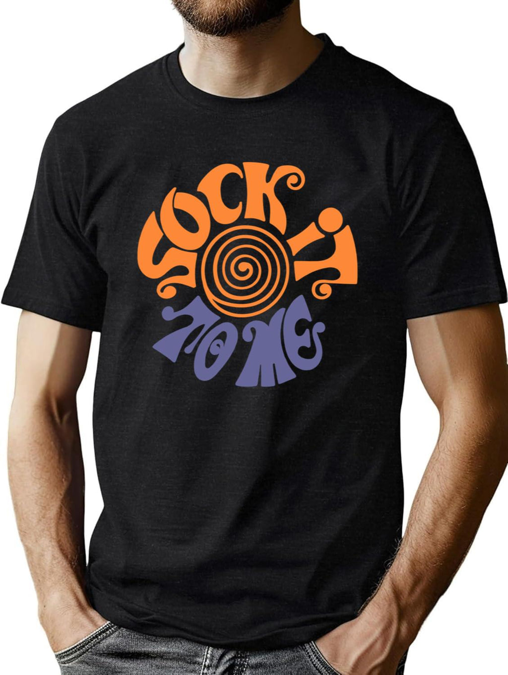Sock It to Me Black T-Shirt