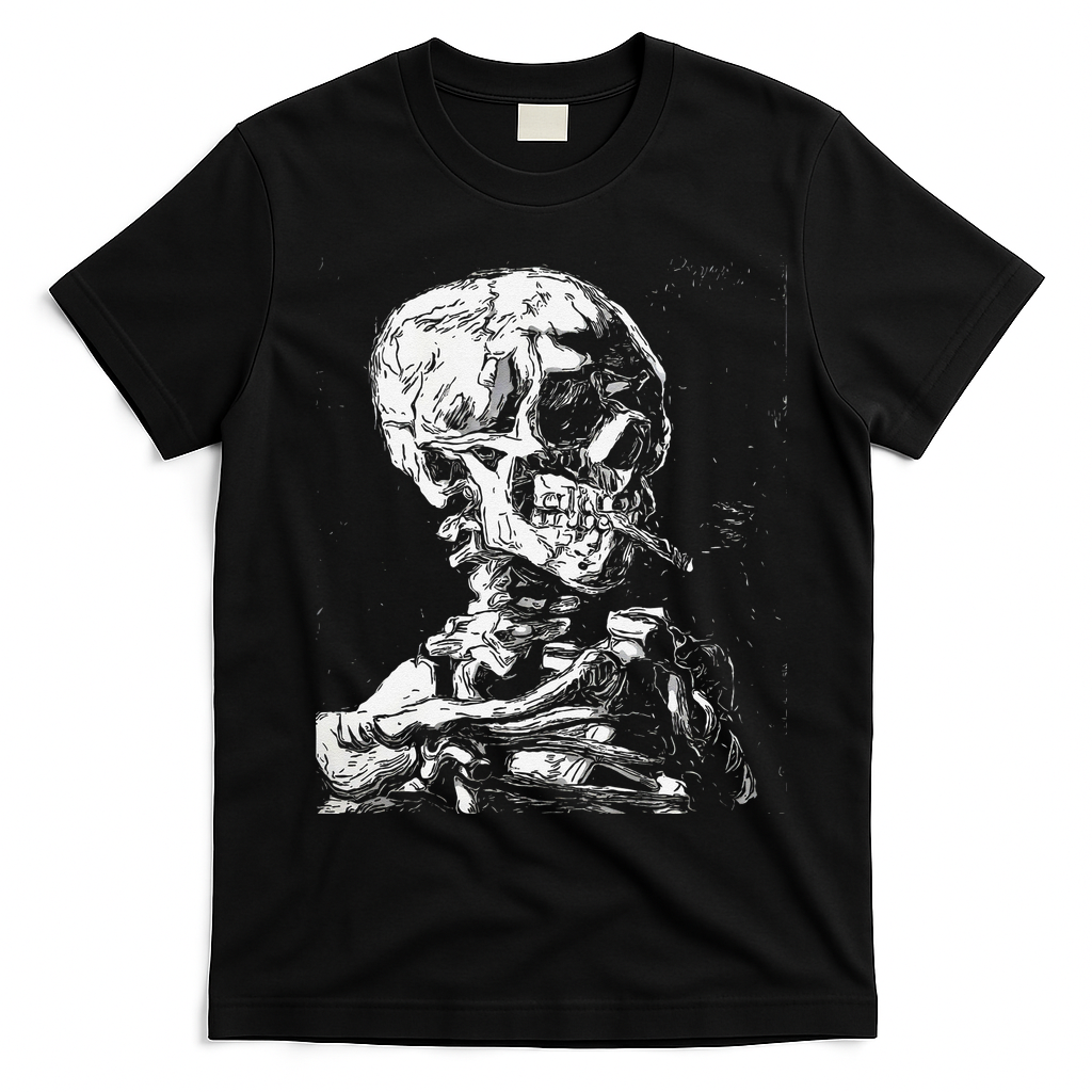 Vincent Van Gogh Skull With Cigarette Skeleton Halloween product image 1