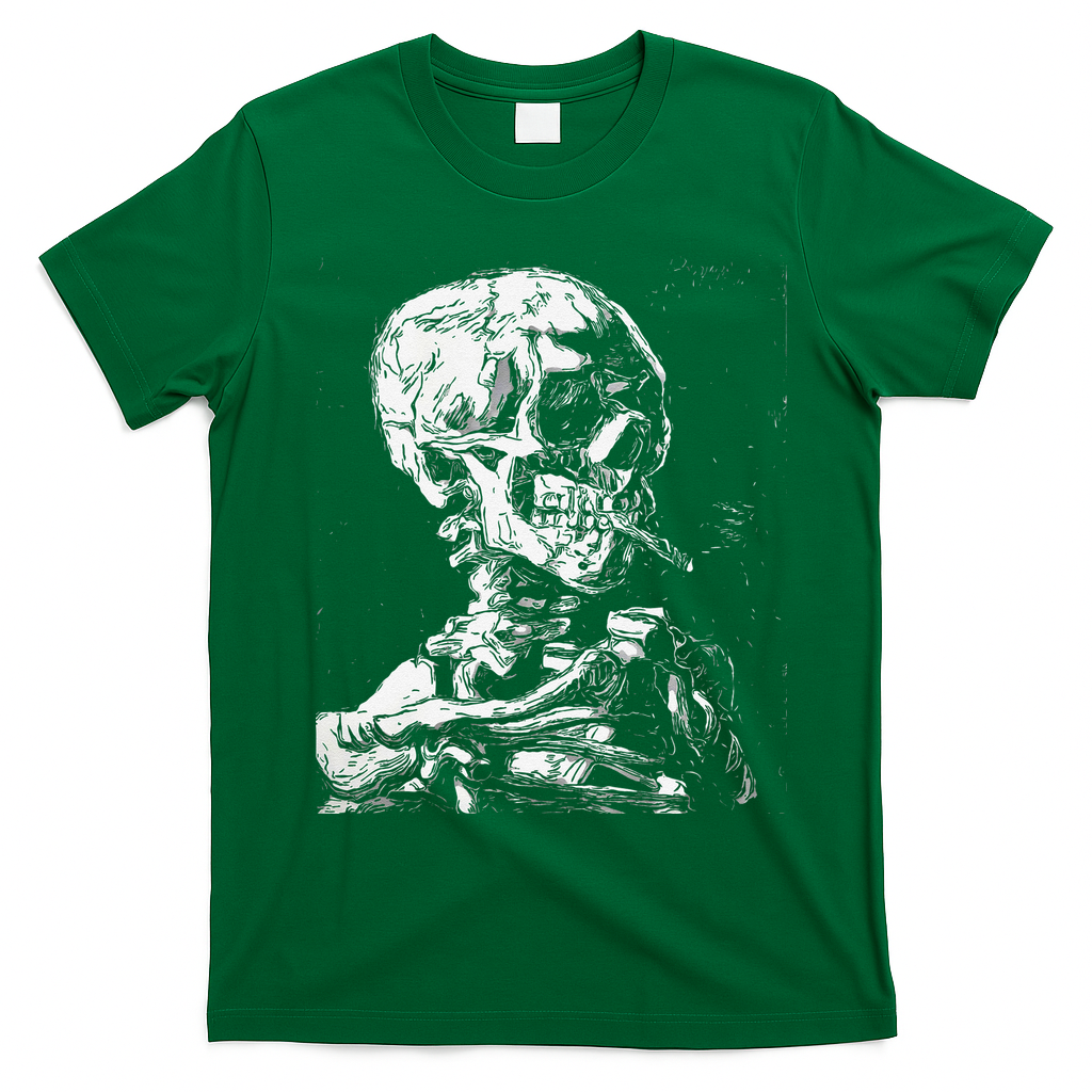 Vincent Van Gogh Skull With Cigarette Skeleton Halloween product image 3