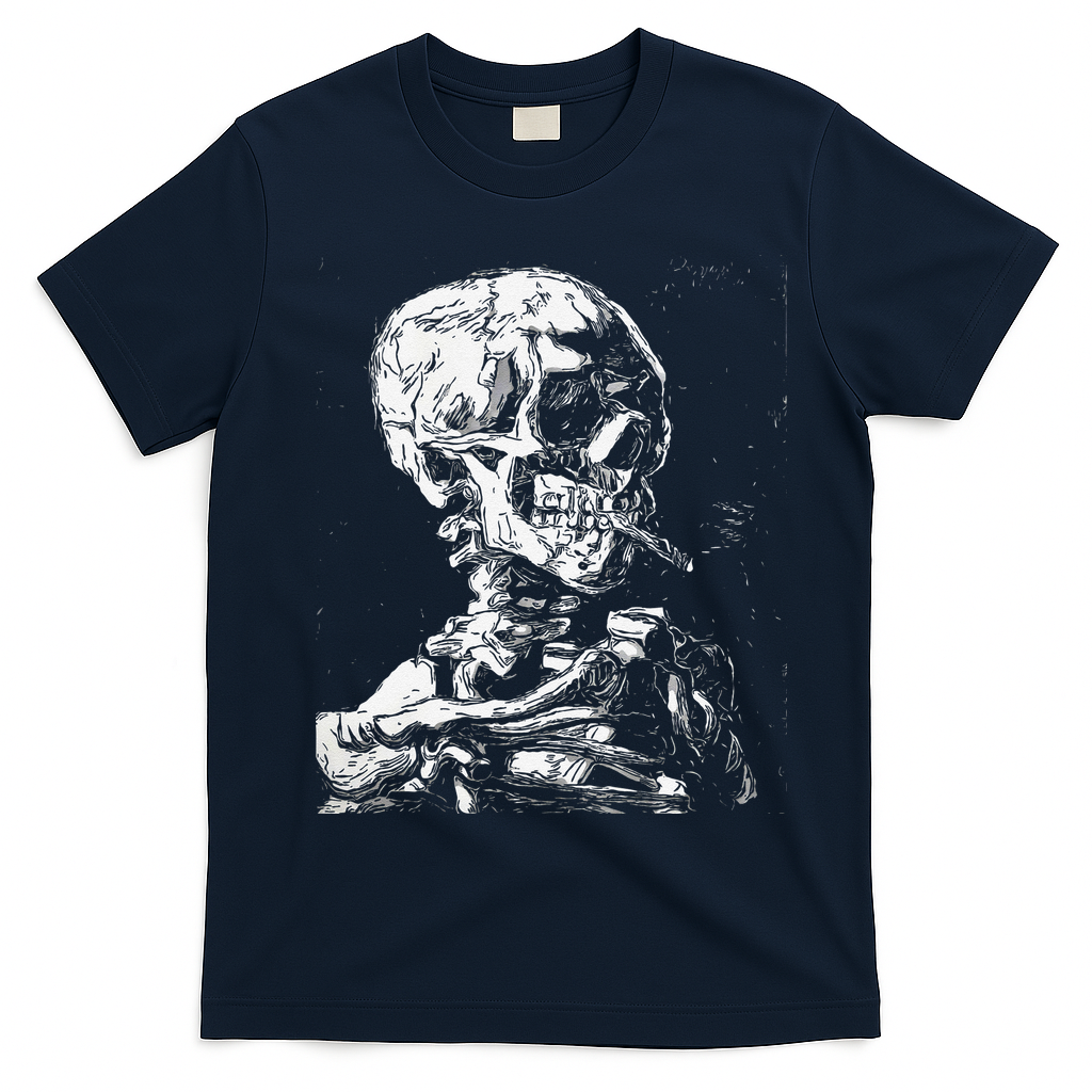 Vincent Van Gogh Skull With Cigarette Skeleton Halloween product image 2