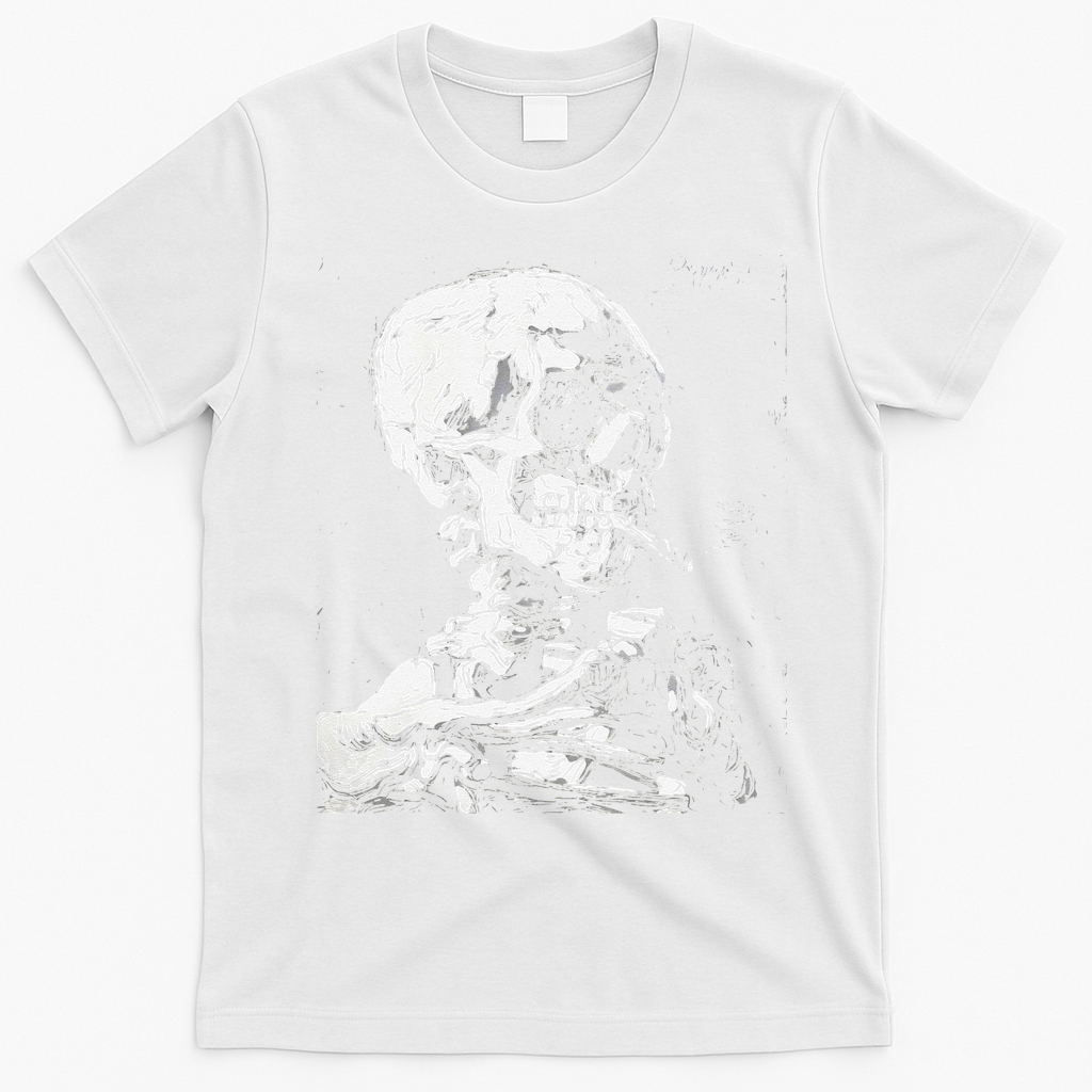 Vincent Van Gogh Skull With Cigarette Skeleton Halloween product image 4