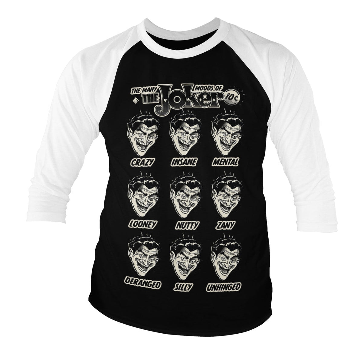 Batman - The Many Moods Of Joker Baseball Long Sleeve product image 1