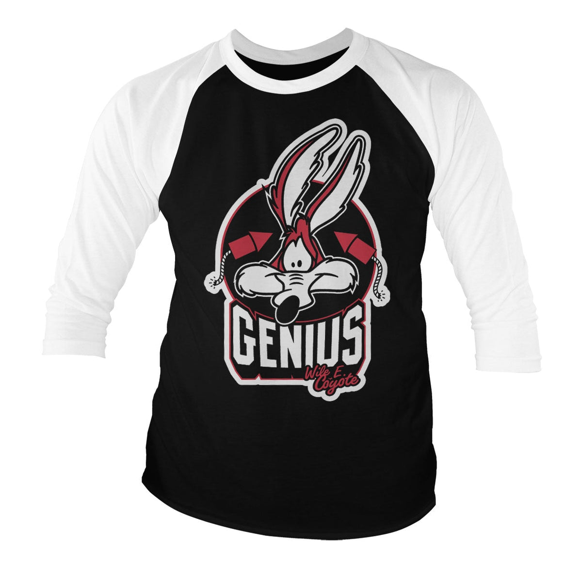 Looney Tunes - Wile E. Coyote - Genius Baseball 3/4 Sleeve product image 1