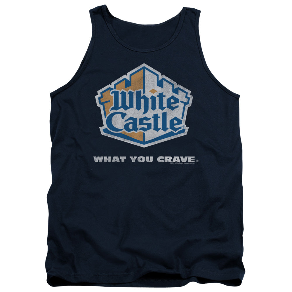 White Castle - Distressed Logo Adult Tank Top