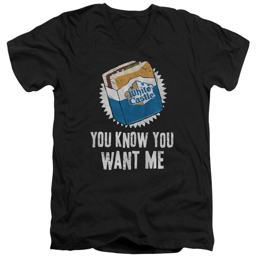 White Castle - Want Me Adult Slim Fit V Neck Cotton product image 1