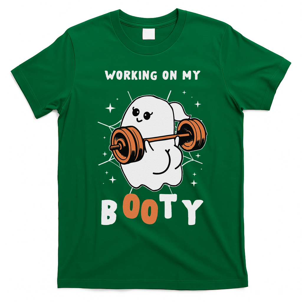 Working On My Booty Halloween Gym Cute Boo Ghost Fitness product image 3