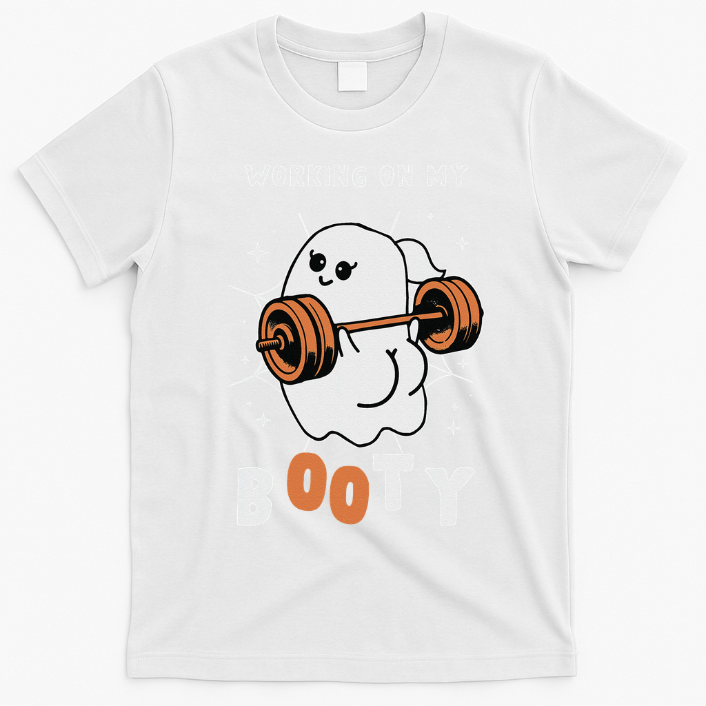 Working On My Booty Halloween Gym Cute Boo Ghost Fitness product image 4