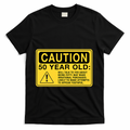 Yellow Caution Sign Funny 50th Birthday Turning Fifty product image 1