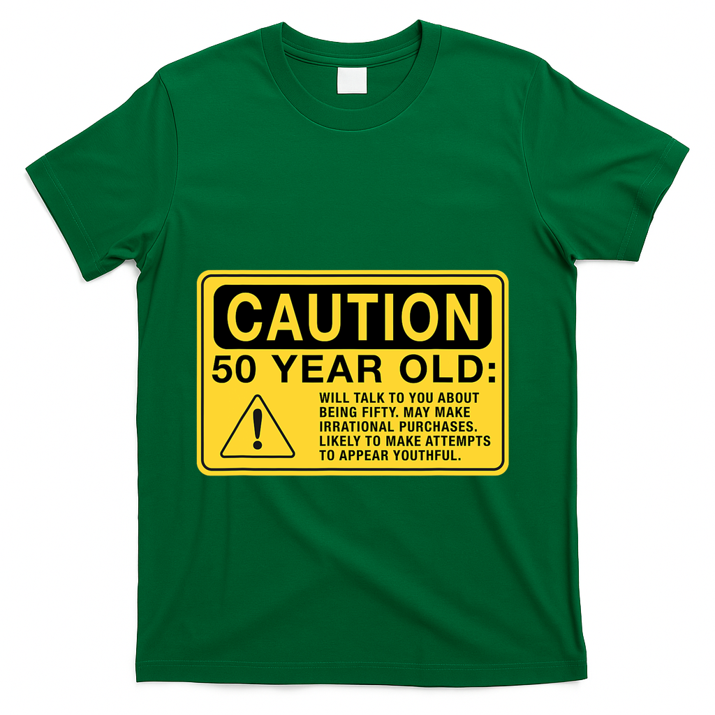Yellow Caution Sign Funny 50th Birthday Turning Fifty product image 4