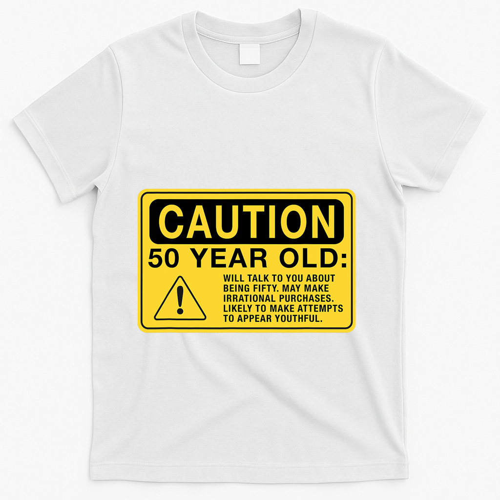 Yellow Caution Sign Funny 50th Birthday Turning Fifty product image 2