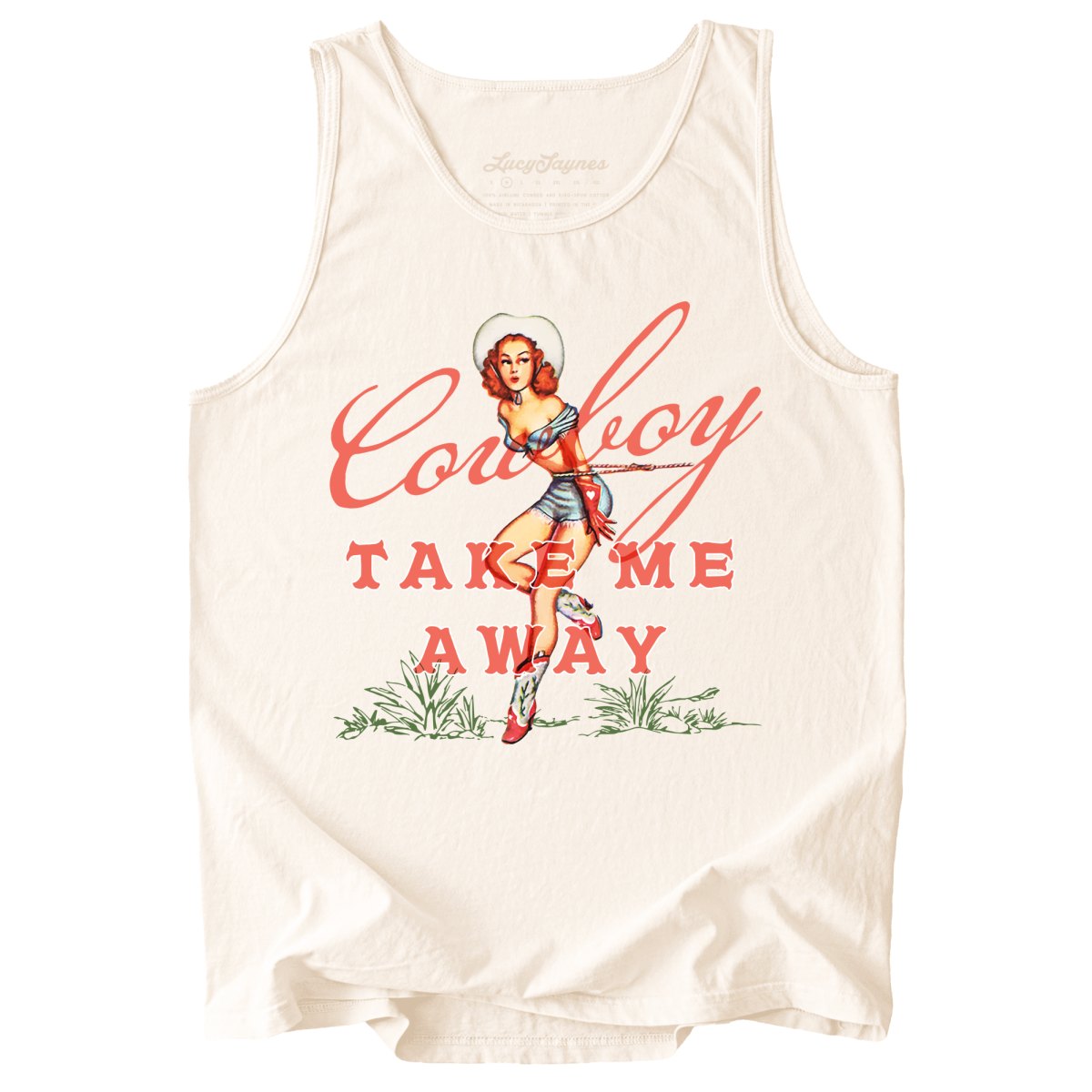 Cowboy Take Me Away Comfort Colors Tank Top