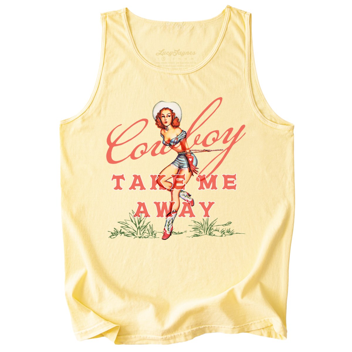 Cowboy Take Me Away Comfort Colors Tank Top