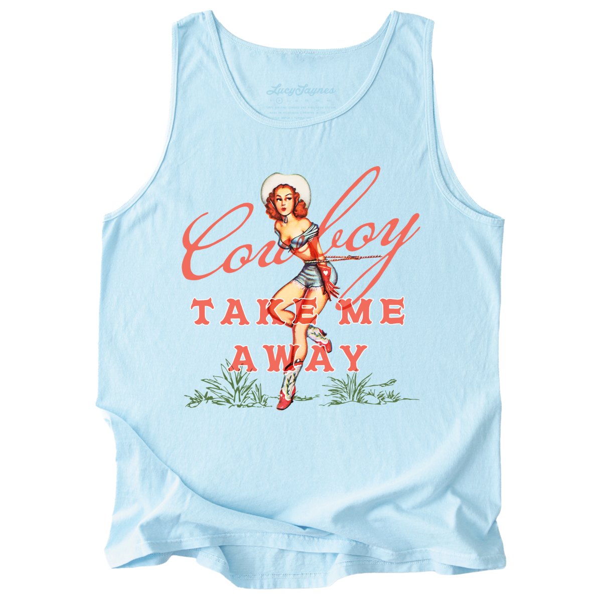 Cowboy Take Me Away Comfort Colors Tank Top