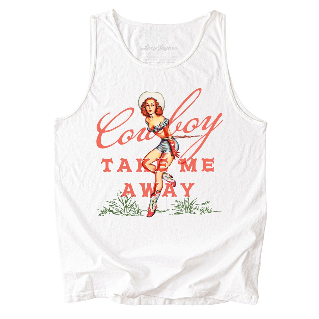 Cowboy Take Me Away Comfort Colors Tank Top