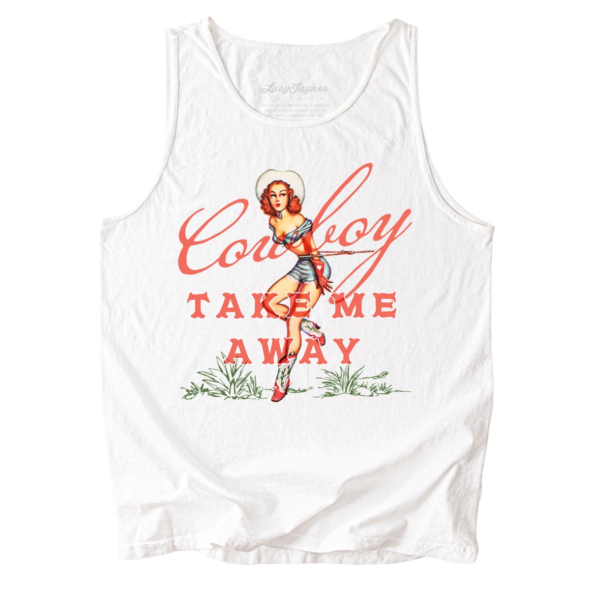 Cowboy Take Me Away Comfort Colors Tank Top