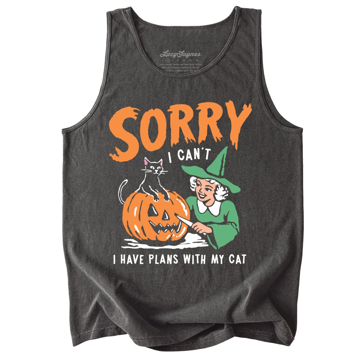 Sorry I Can't I Have Plans With My Cat Comfort Colors Tank Top